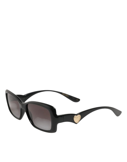 DG6152 Black Sacred HeartDevotion Square Frame Sunglasses