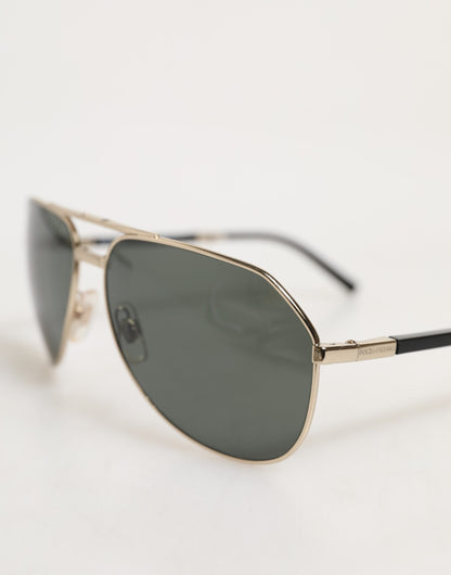 DG2106K Black Gold Plated Polarized MetalFrame Sunglasses