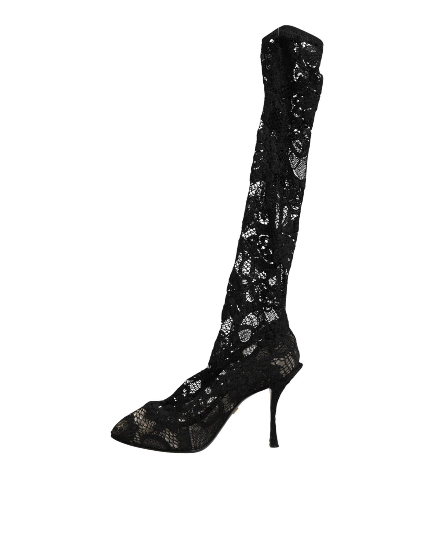 Black Pumps Taormina Lace Socks Boots Shoes