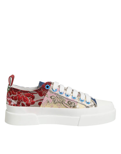 Multicolor Patchwork Low Top Sneakers Shoes