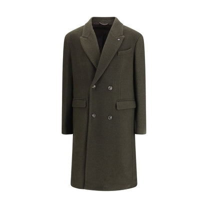 Bicolor Fleece Wool Coat