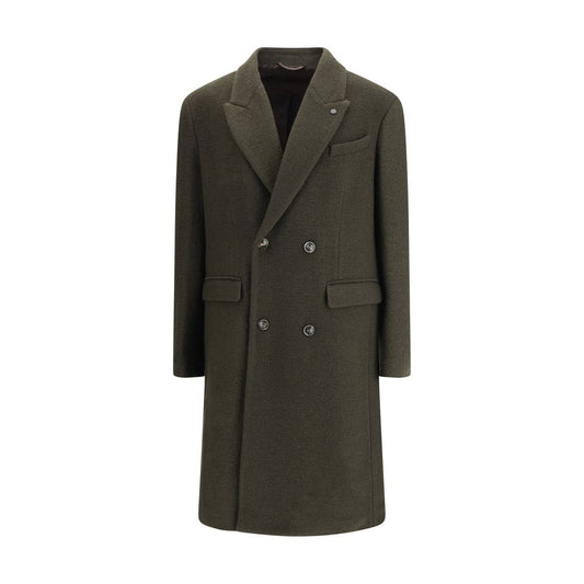 Bicolor Fleece Wool Coat