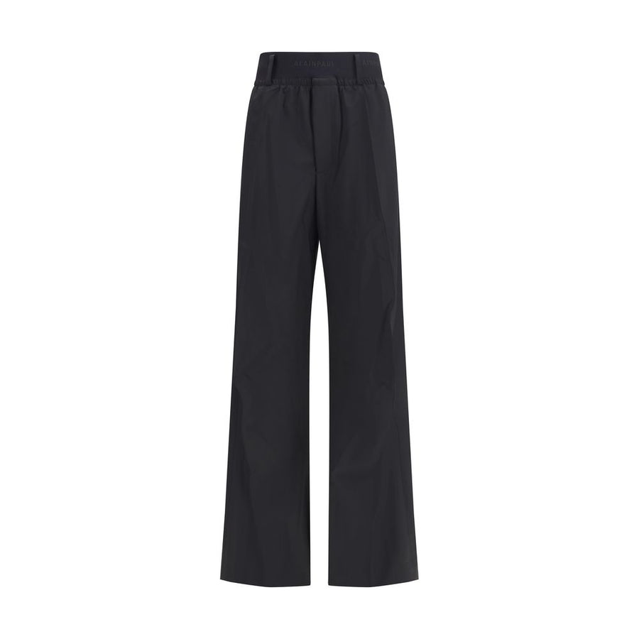 Black Fleece Wool Casual Pants