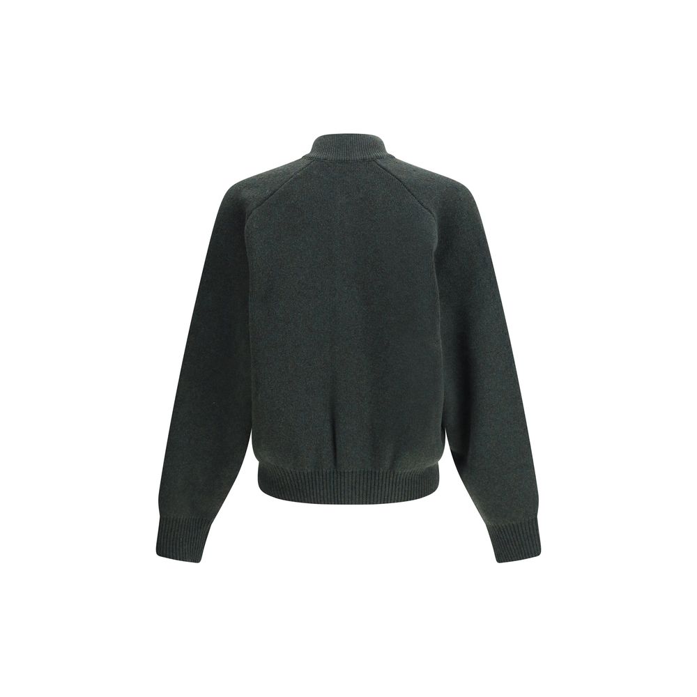 Bicolor Fleece Wool Cardigan