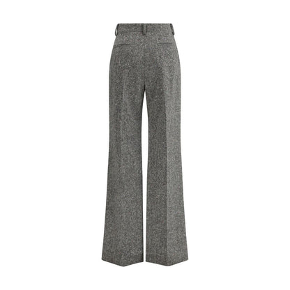 Gray Wool Casual Pants