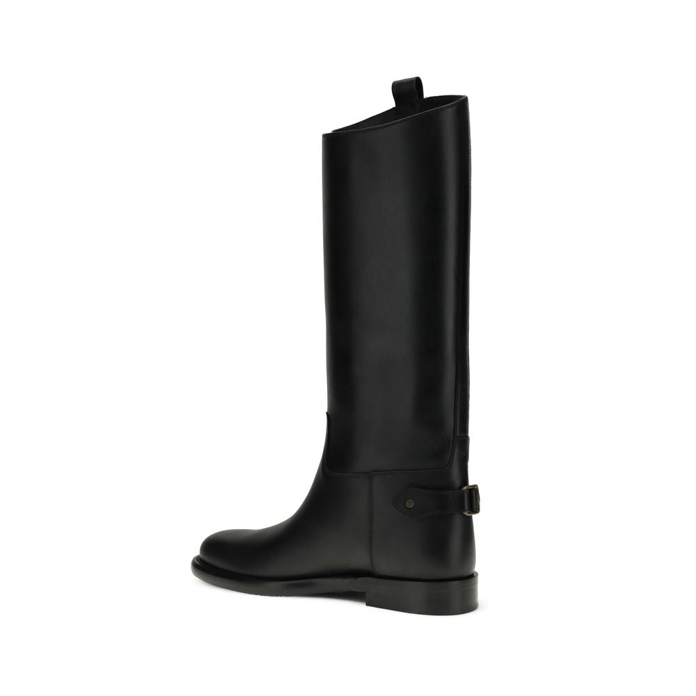Black Calf Leather Bos Taurus Boots