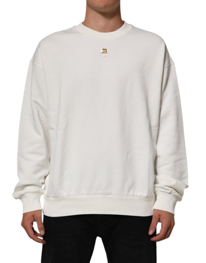 White DG Logo Crew Neck Sweatshirt Sweater