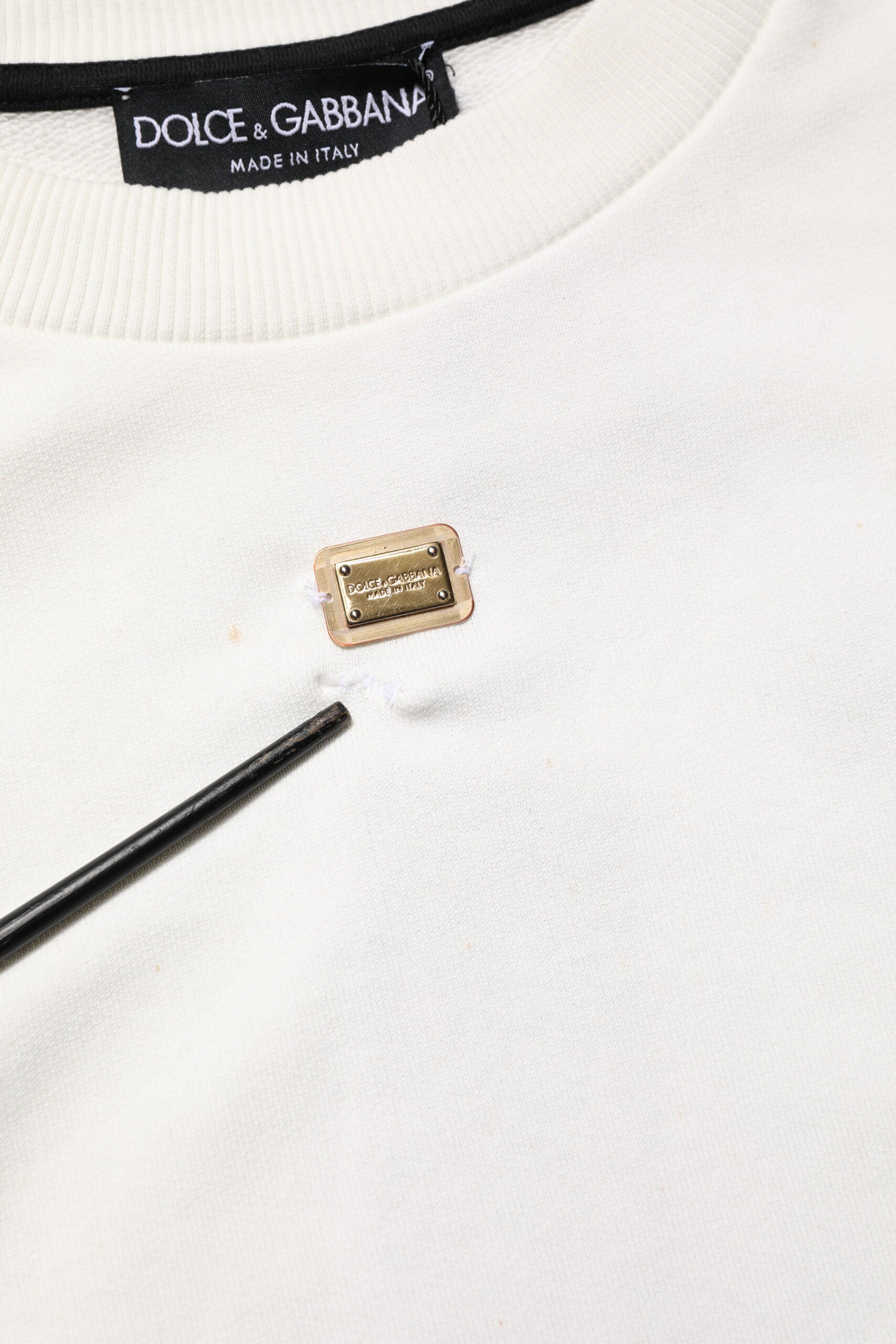 White DG Logo Crew Neck Sweatshirt Sweater