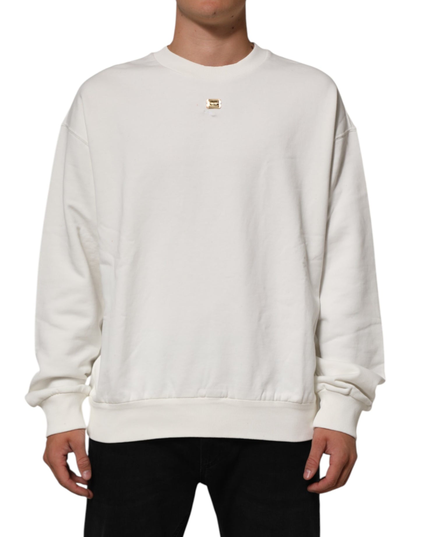 White DG Logo Crew Neck Sweatshirt Sweater