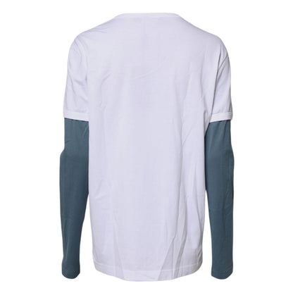 White Graphic Print Cotton Crew Neck T-shirt
