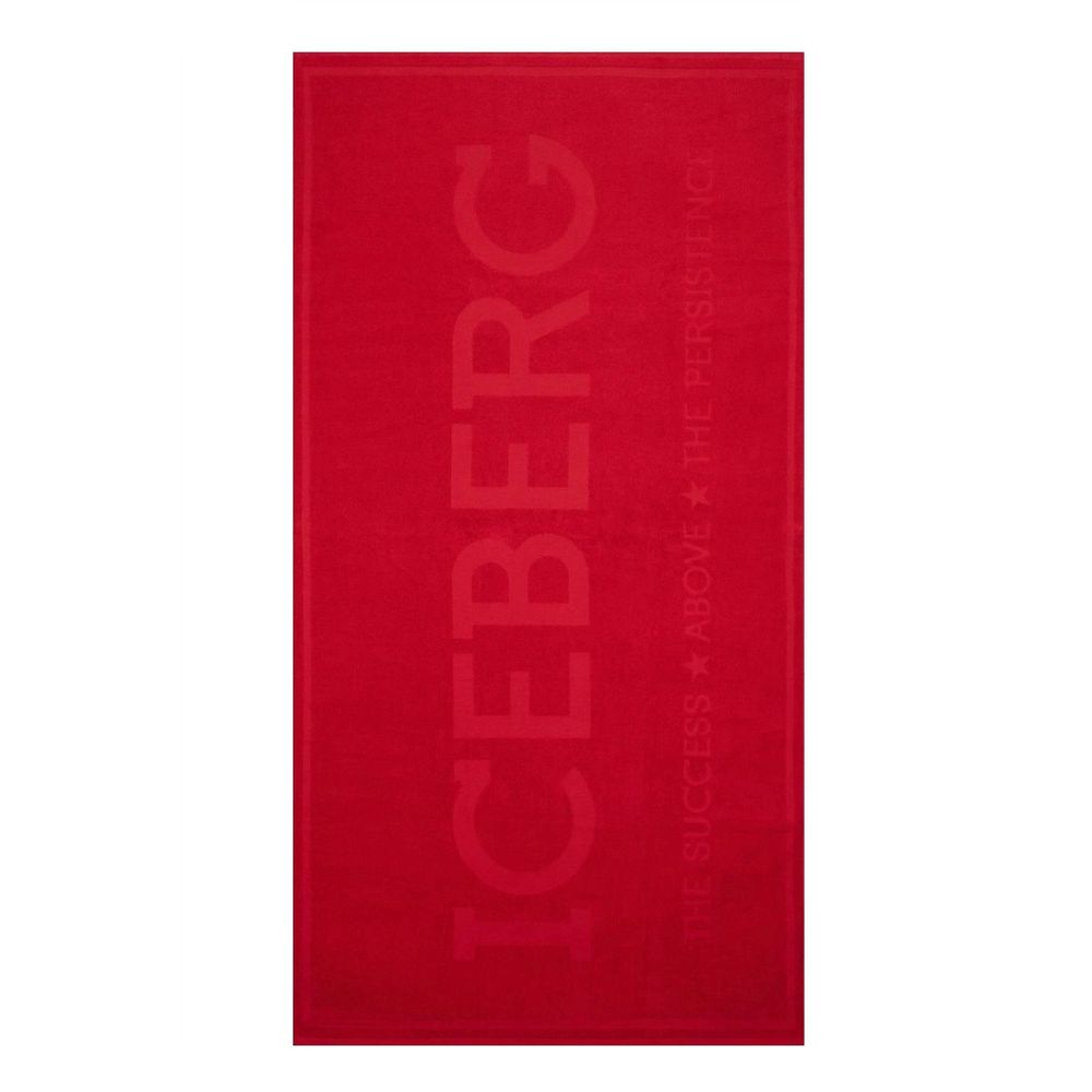 Red Cotton Men's Beach Towel