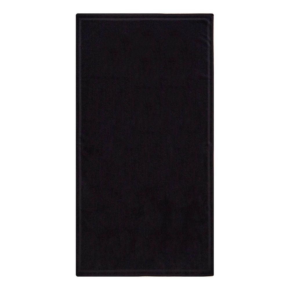 "Black Cotton Men Beach Towel"