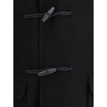Black Fleece Wool Coat