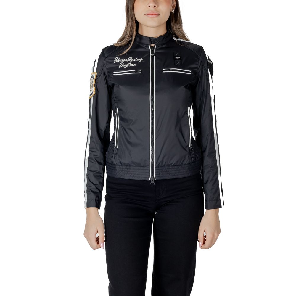 Black Polyamide Biker Jacket