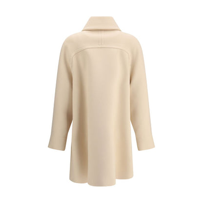 Cream Fleece Wool Coat
