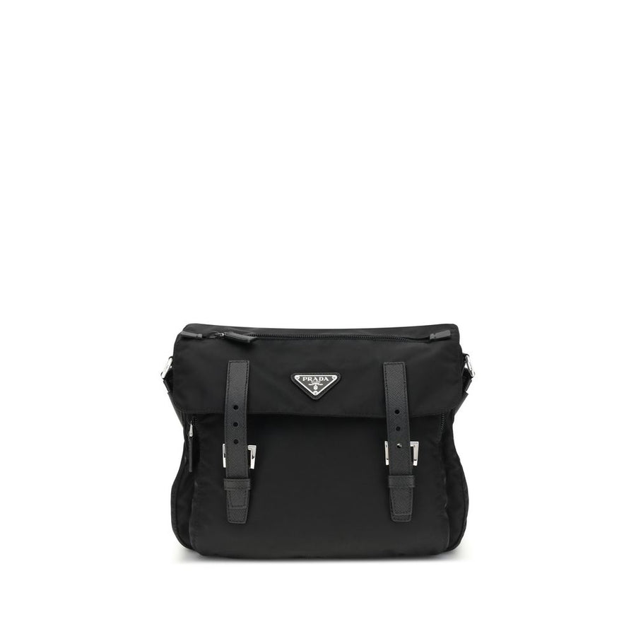 Black Polyamide Shoulder Bag