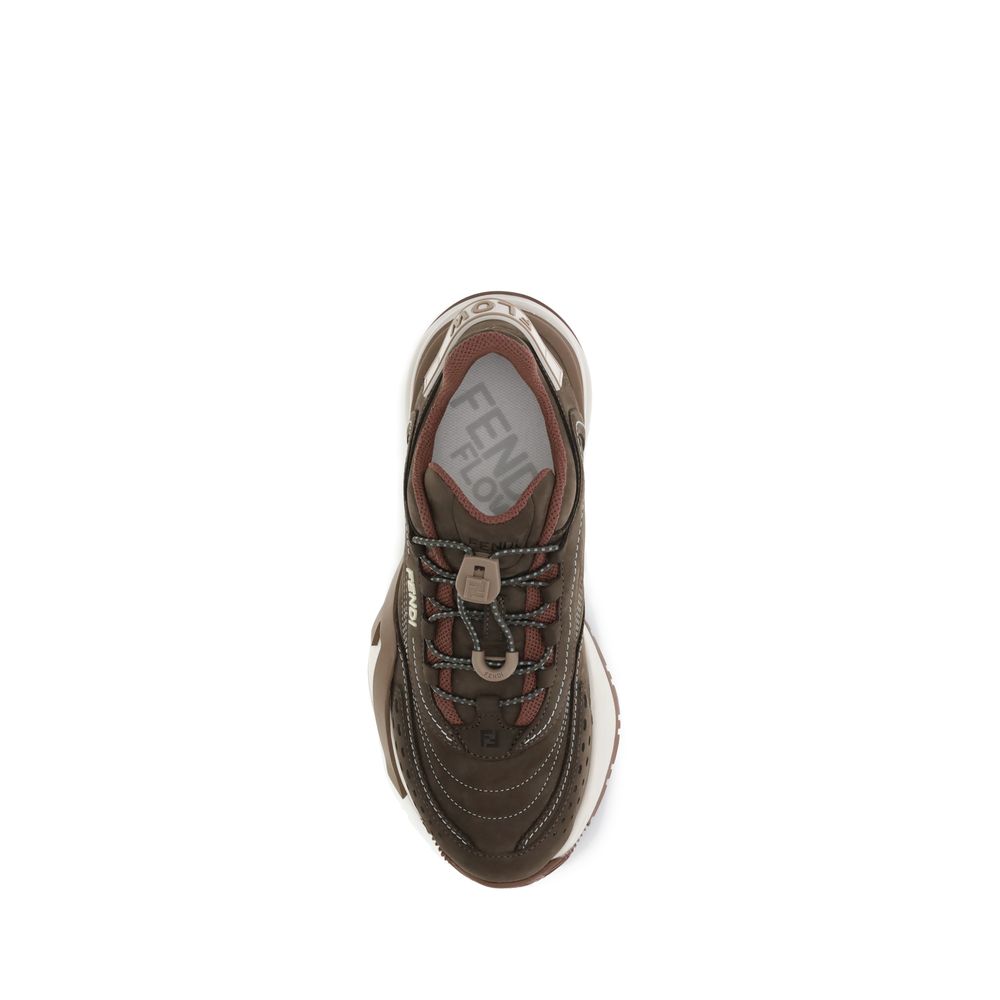 Brown Rubber Athletic Sneakers
