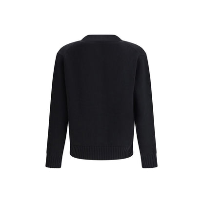 Black Fleece Wool Cardigan