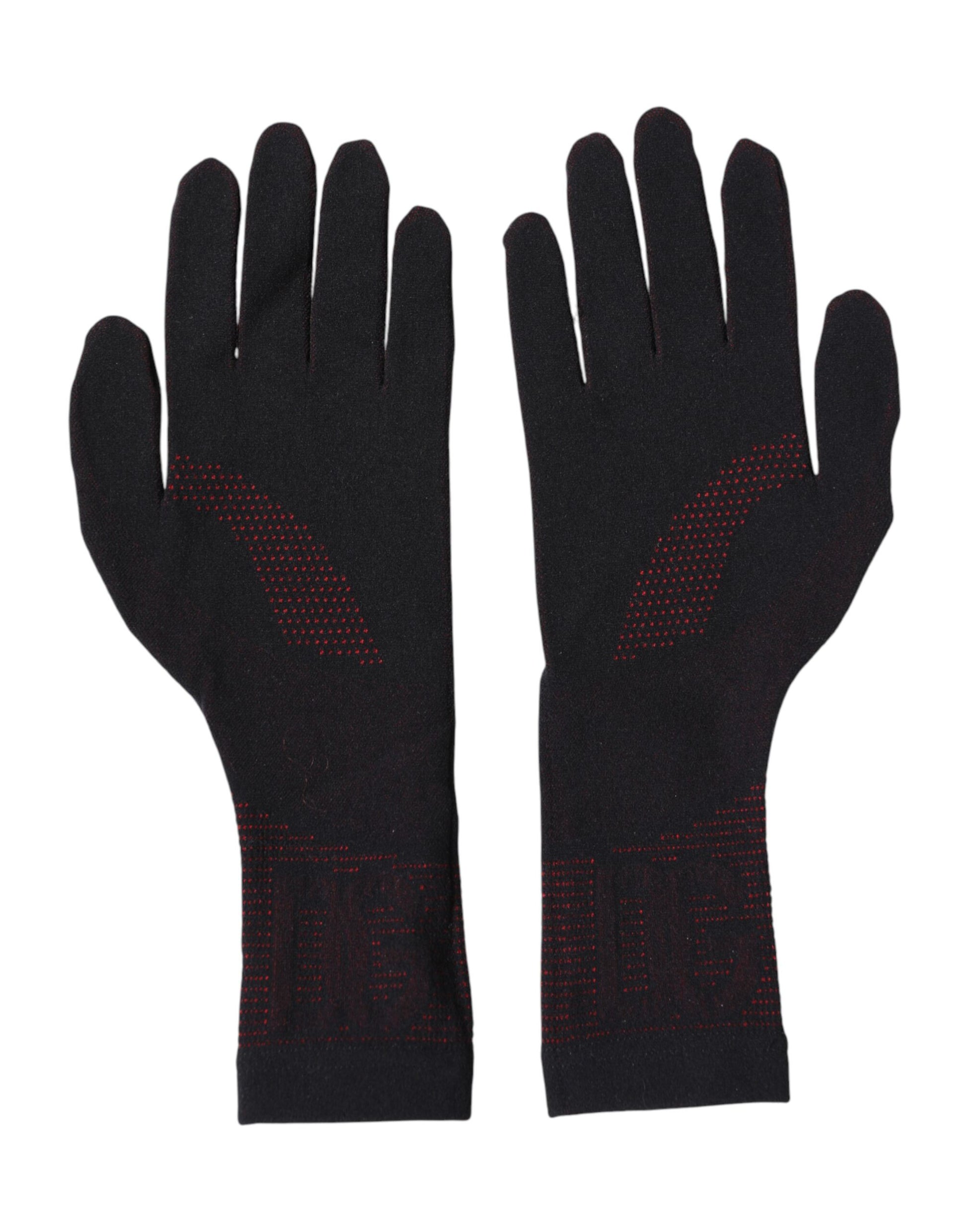 Black DG Logo Cotton Hands Mitten Men Gloves