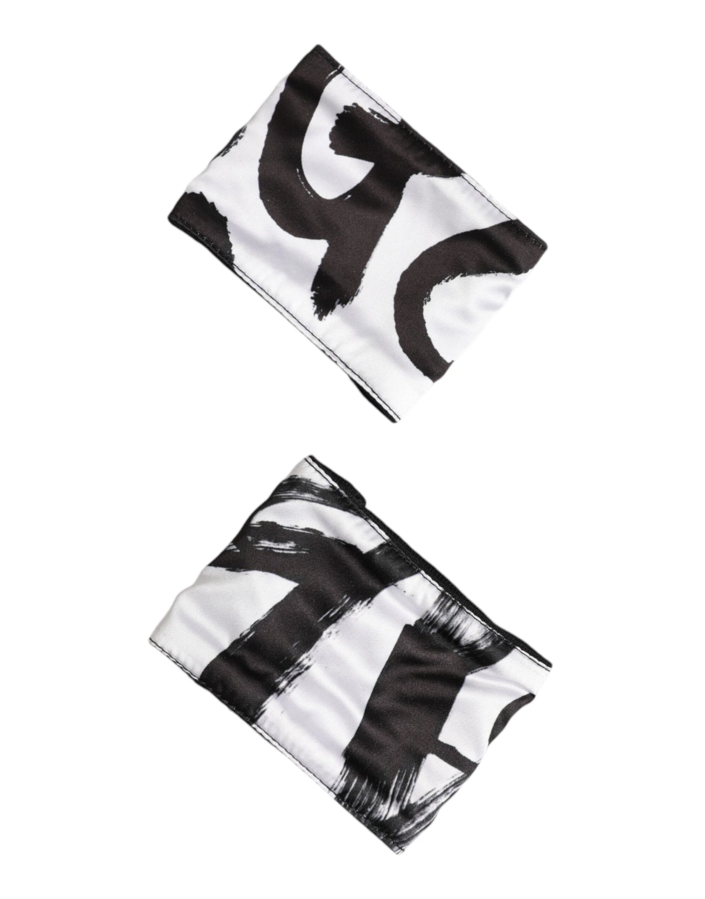 Black White DG Logo Silk 1 Pair Wristband