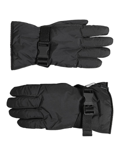Black Windproof Ski Winter Warm Non Slip Gloves