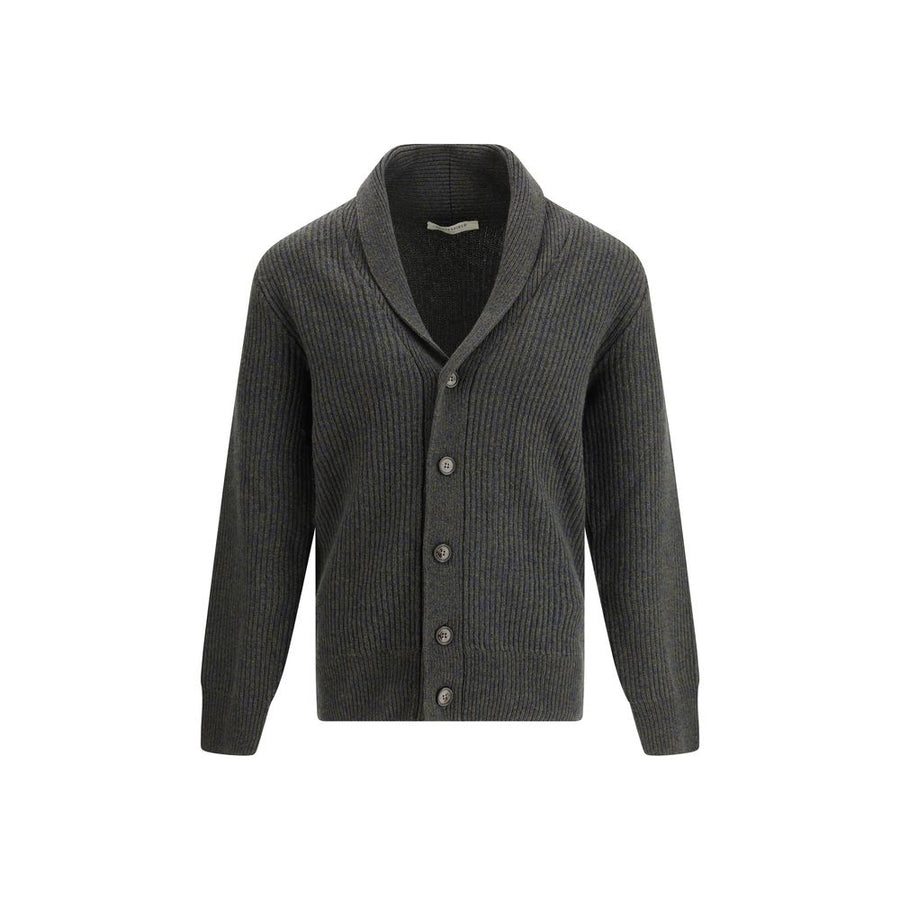 Bicolor Fleece Wool Cardigan
