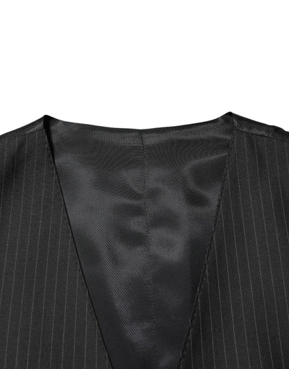 Black Wool Men Dress Formal Waistcoat Vest