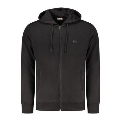 Black Cotton Men Sweater