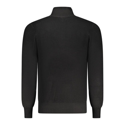 Black Nylon Men Sweater