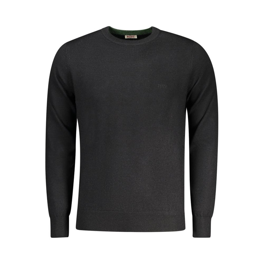 Black Wool Men Sweater