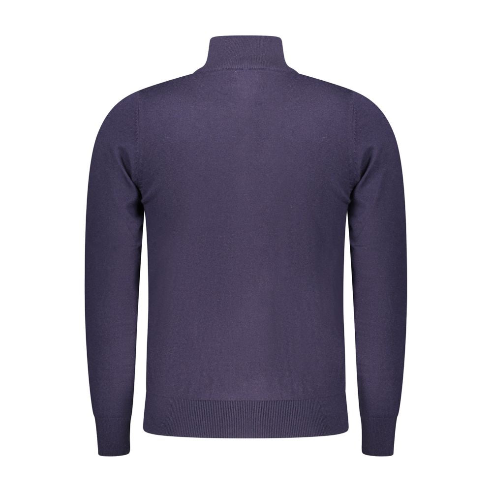 Blue Wool Men Sweater