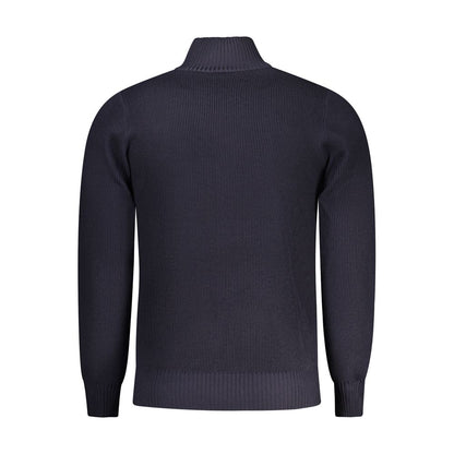 Blue Nylon Men Sweater