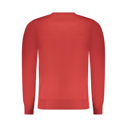 Red Wool Men Sweater