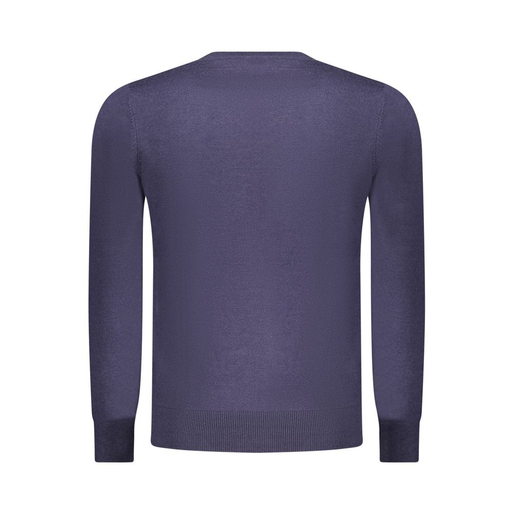 Blue Wool Men Sweater