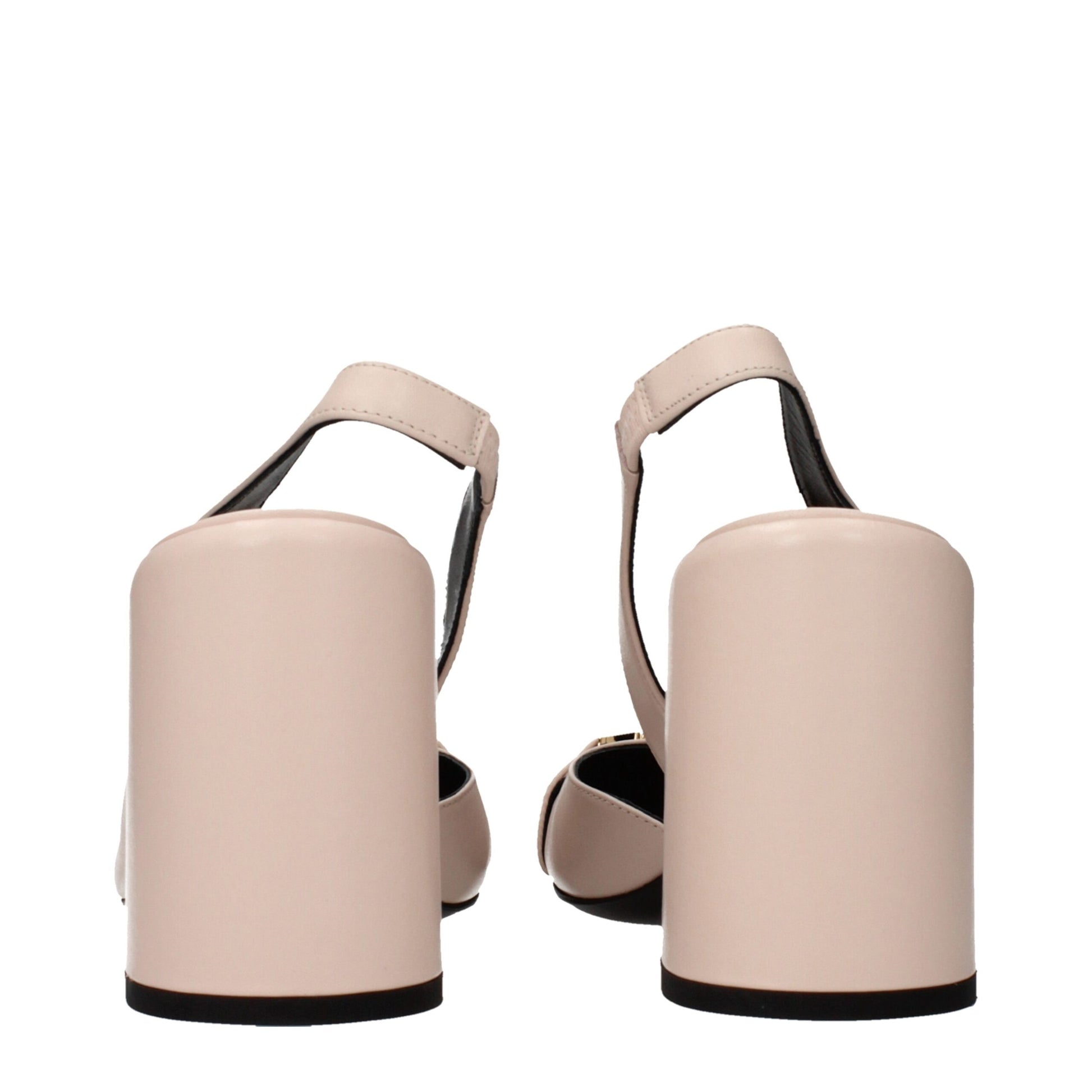 Pink Leather High Heel Pumps