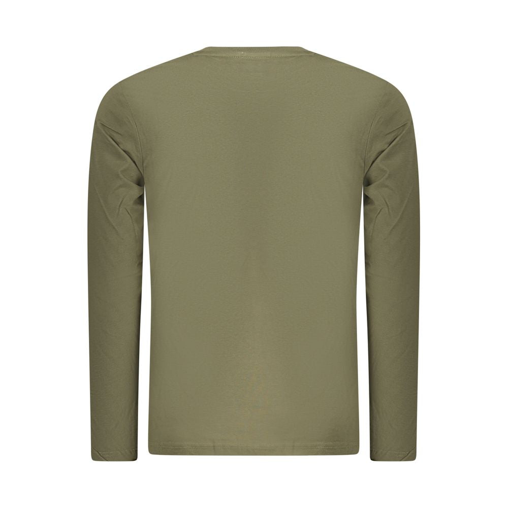 Green Cotton Men T-Shirt