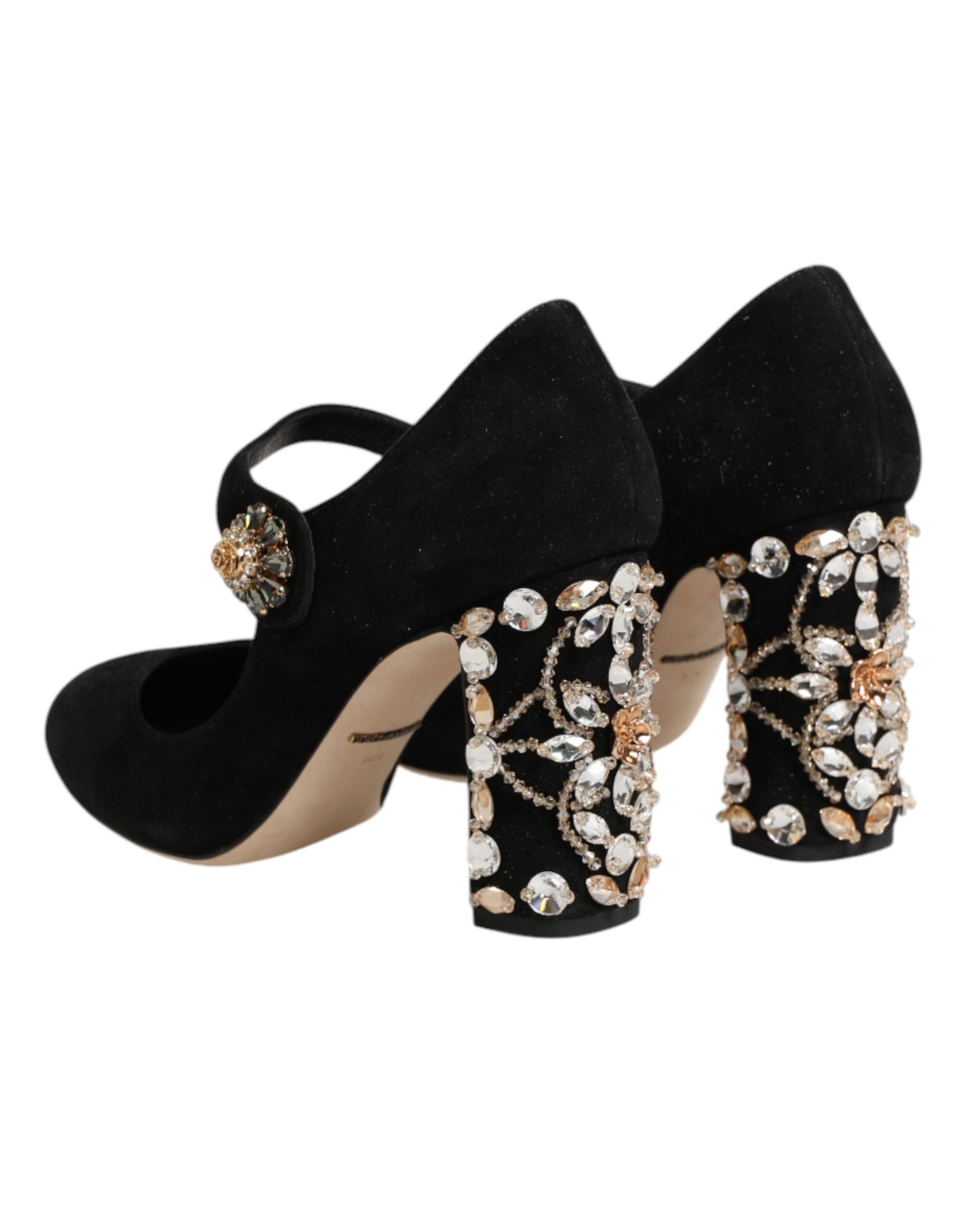 Black Embellsihed High Heels MARY JANES Shoes