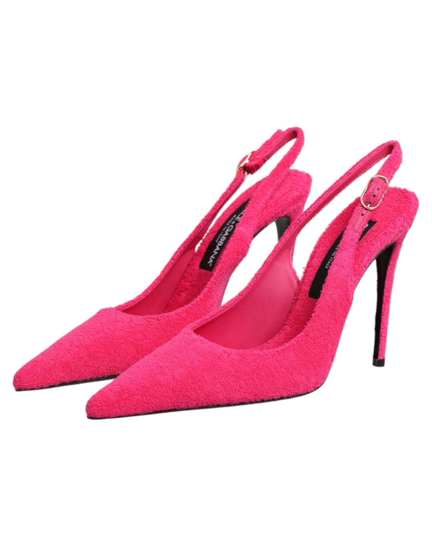 Pink Suede High Heels Slingback Shoes