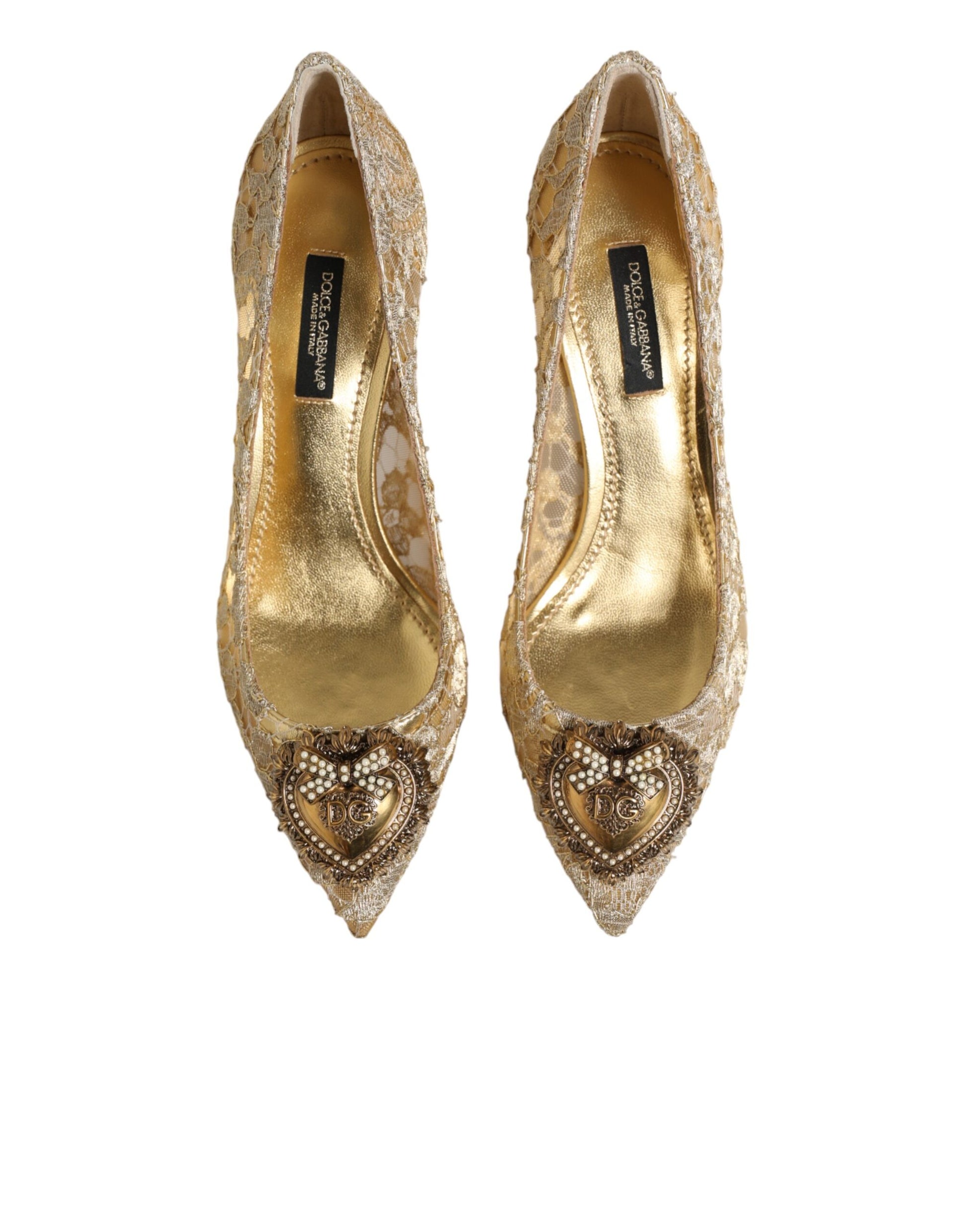 Gold Taormina Lace DEVOTION Pumps  Shoes