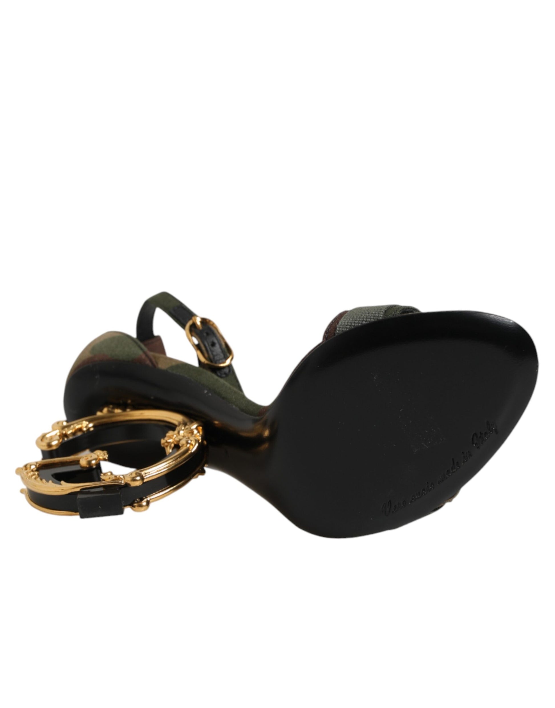 Multicolor DG Logo Heels Camouflage Sandals Shoes