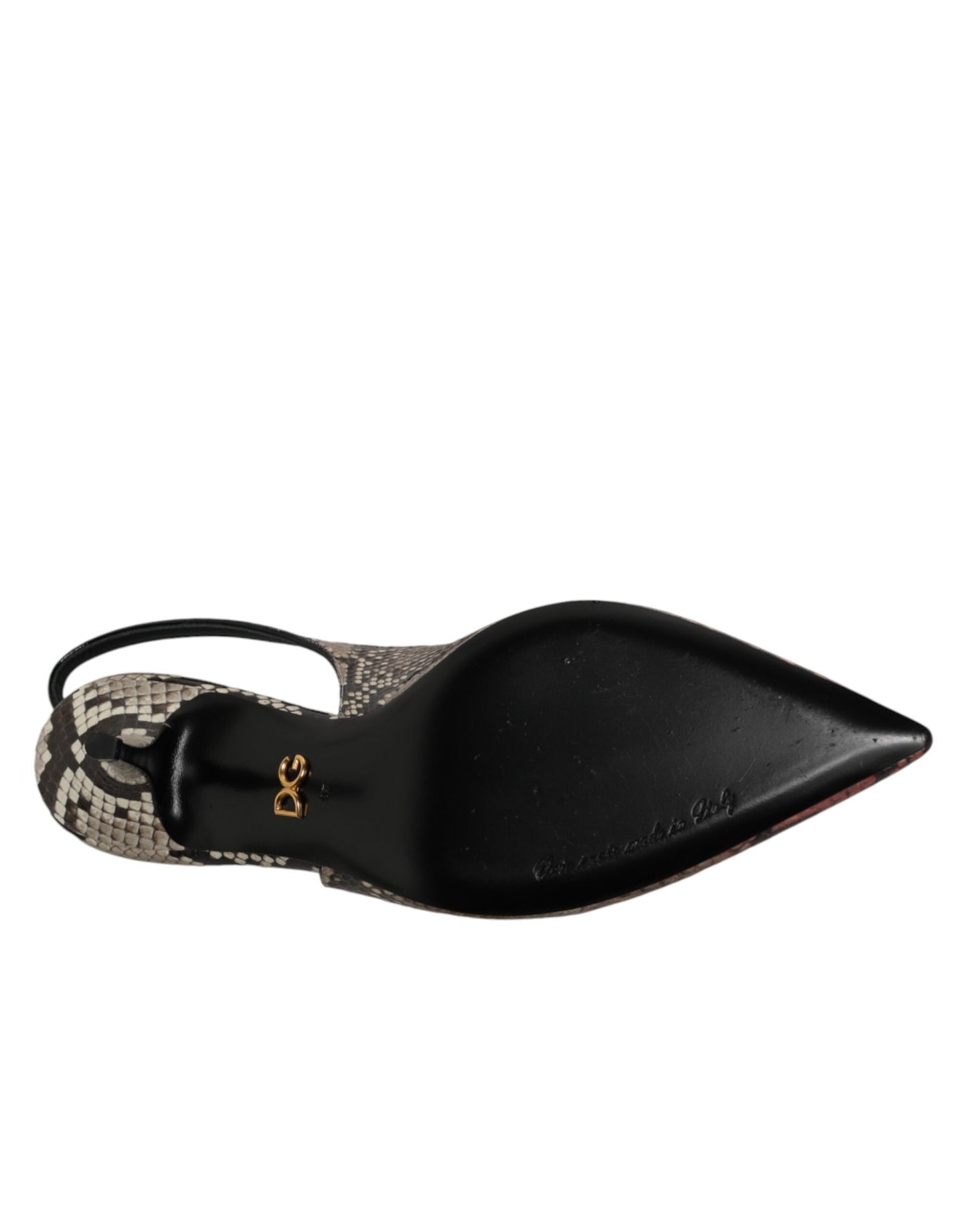 Multicolor Leather Heels Slingback Shoes