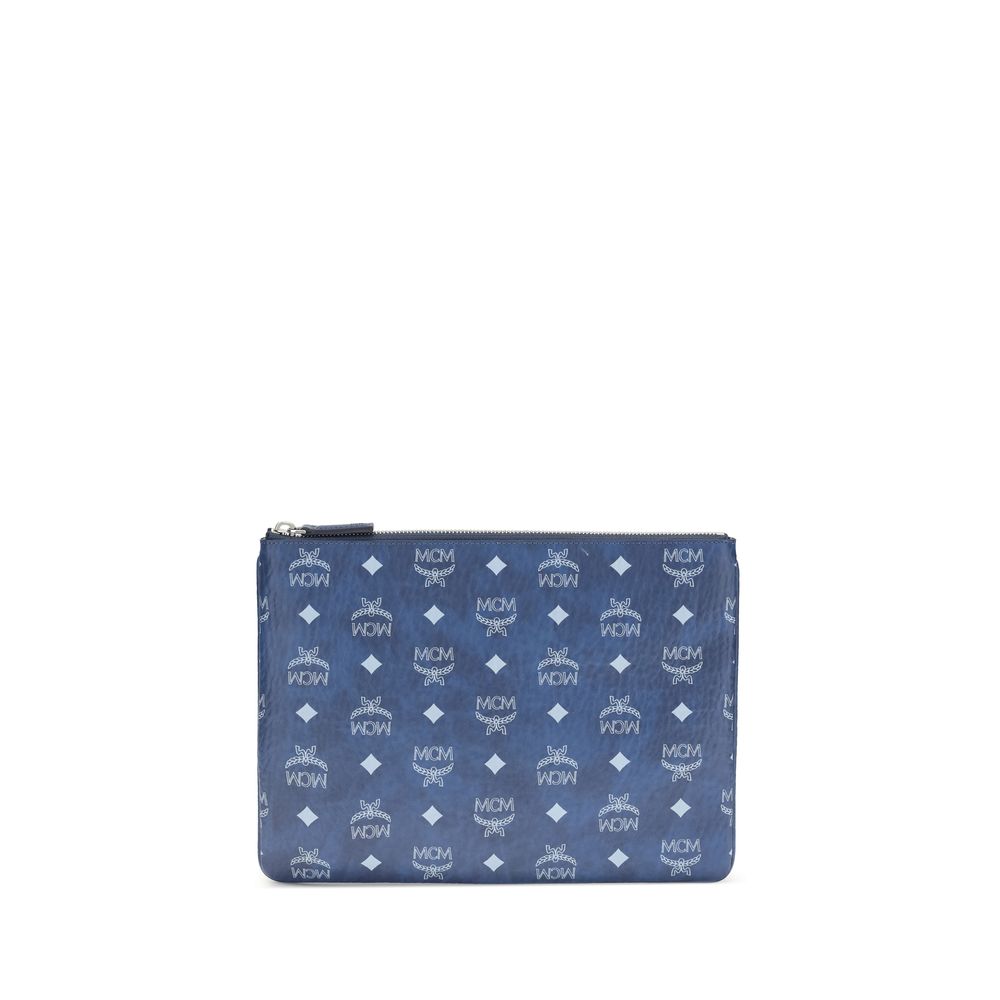 Blue Polyethylene Clutch Bag