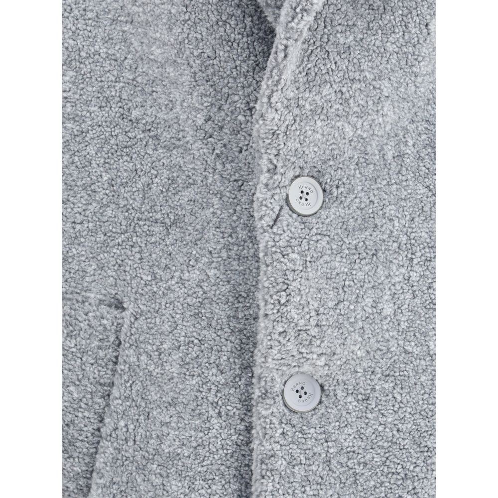 Gray Polyester Coat