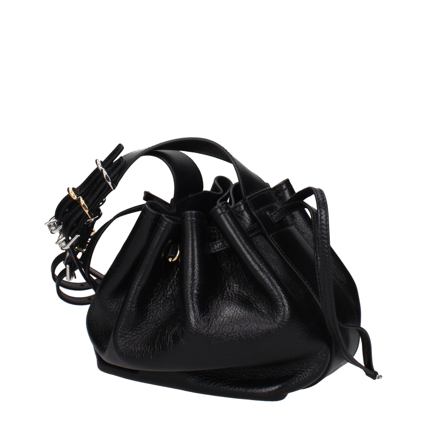 Black Leather Crossbody Bag
