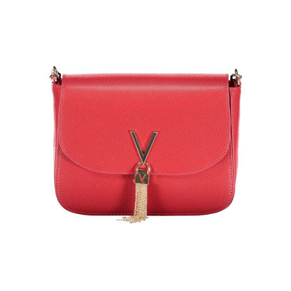 Rosso Poliuretano Women Bag With Removable Strap And Pocket