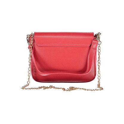 Rosso Poliuretano Women Bag With Removable Strap And Pocket