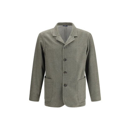 Bicolor Fleece Wool Coat