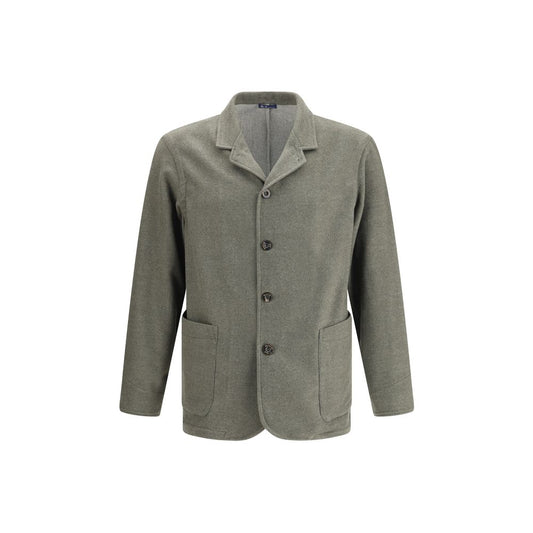 Bicolor Fleece Wool Coat