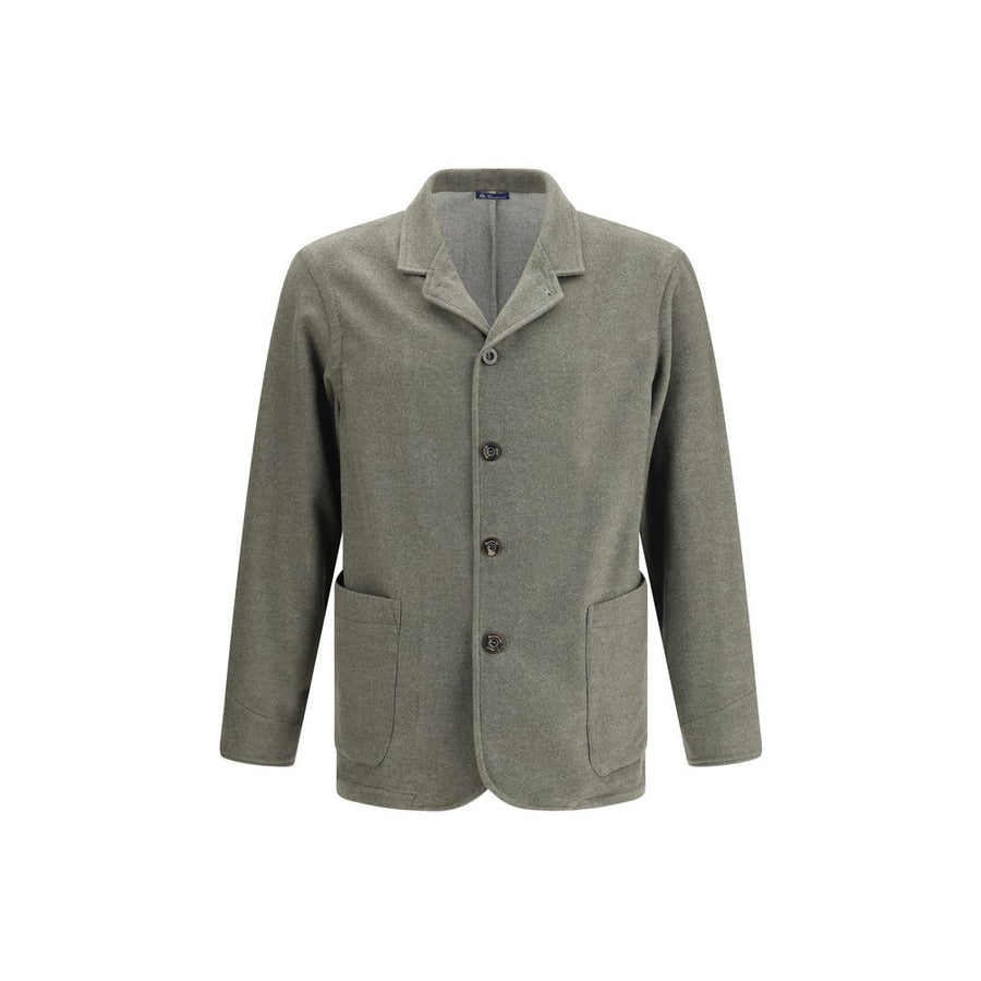 Bicolor Fleece Wool Coat