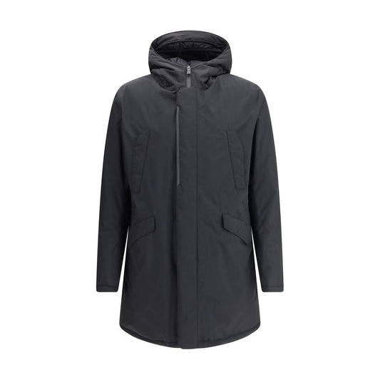Black Polyester Parka